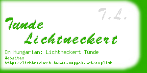 tunde lichtneckert business card