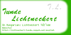 tunde lichtneckert business card